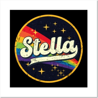 Stella // Rainbow In Space Vintage Grunge-Style Posters and Art